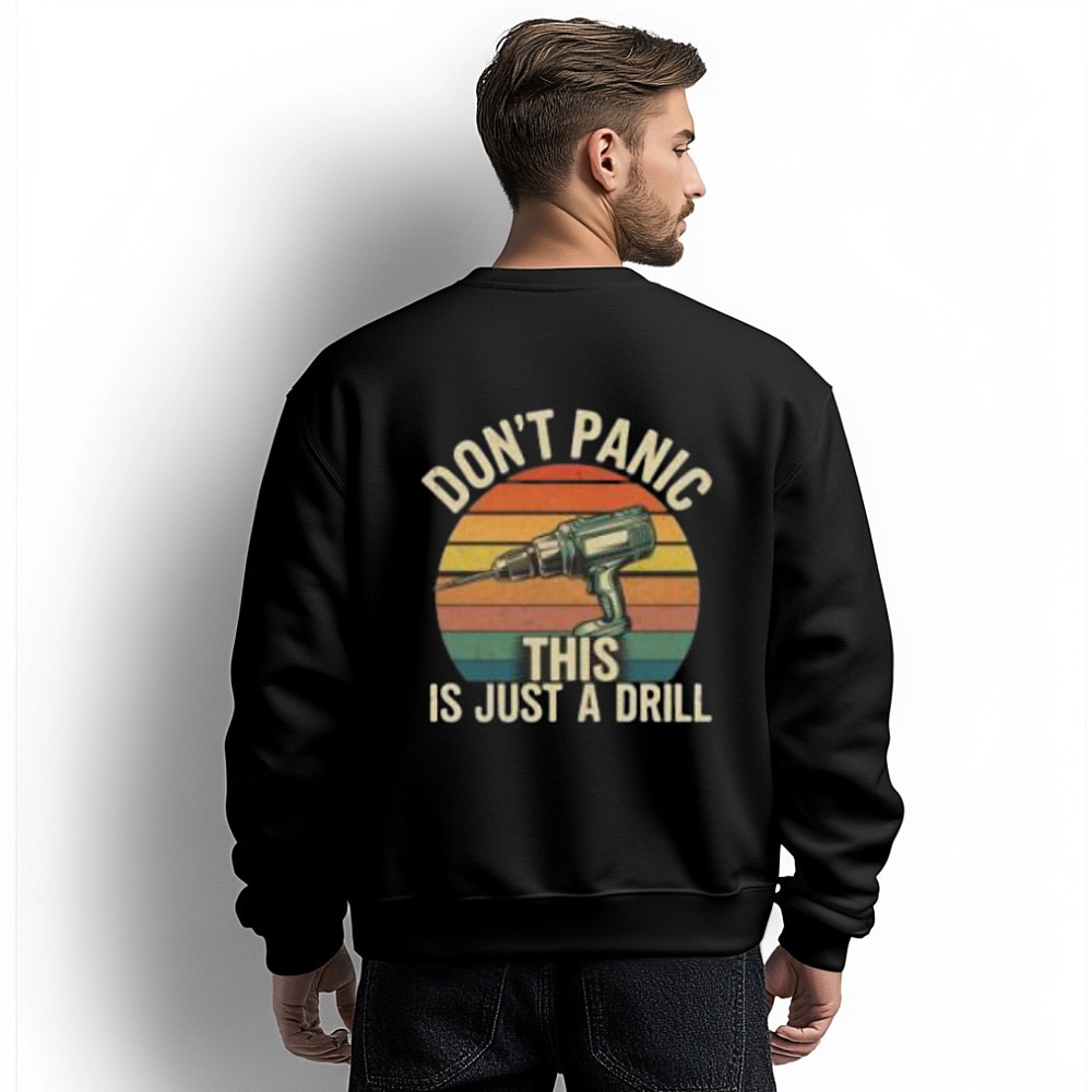 Herren Wort / Satz Pullover Sweatshirt Pullover Langarm Sweatshirt Rundhalsausschnitt Täglich Lustig Print Urlaub Rundhalsausschnitt Frühling Herbst Winter Lightinthebox