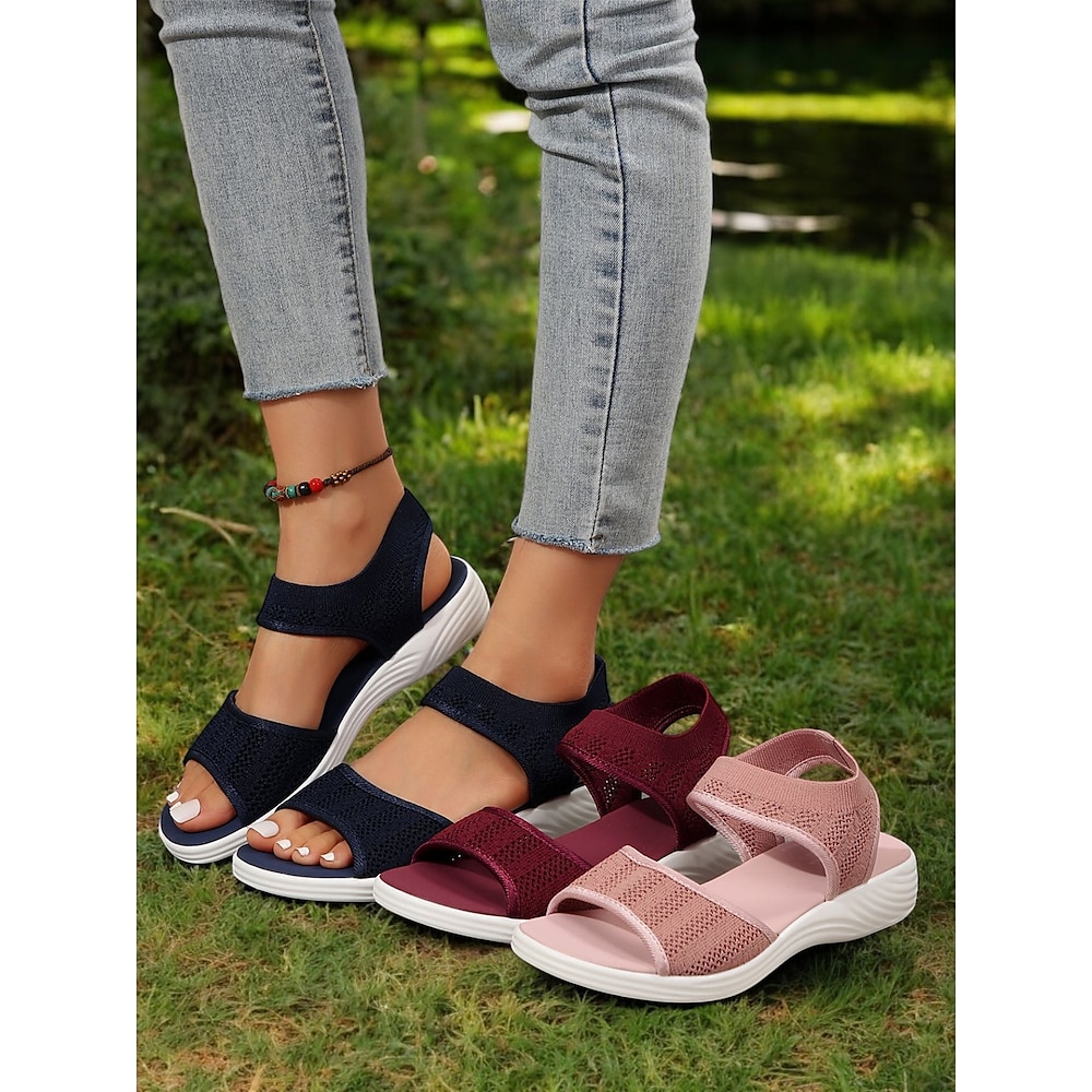 atmungsaktive rosafarbene Slip-On-Sport-Sandalen für Damen - bequeme und stylische Alltagsschuhe Lightinthebox