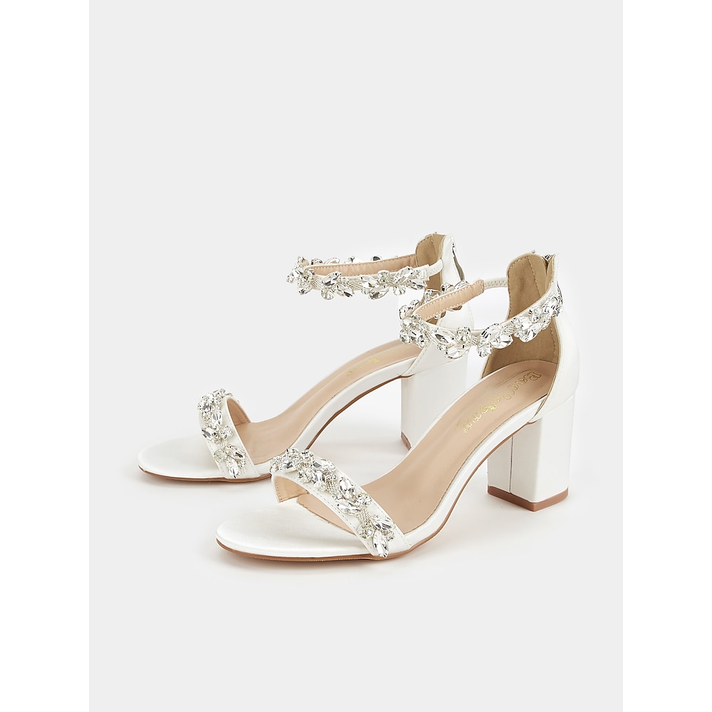 Hochzeitsschuhe - elegante Satin-Brautsandalen für die Braut Lightinthebox