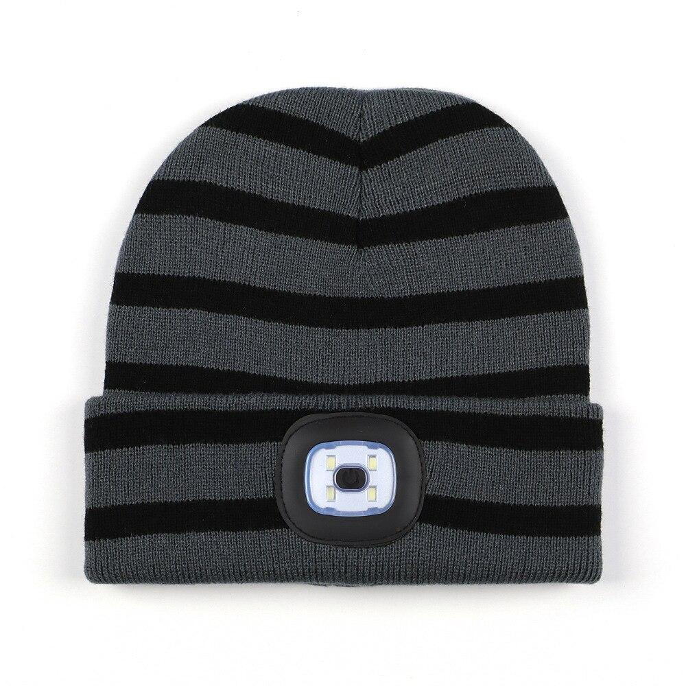 Herren Unisex Beanie Mütze Wintermützen Wollmützen 骷髅头毛线帽 Strickmütze Schwarzgrau Schwarz Acrylfasern Strick Gemütlich Freizeitskleidung Ausgehen Streifen Warm Lightinthebox