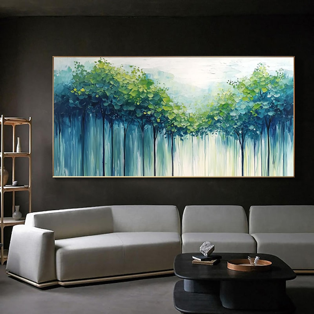 handgemaltes Original 3D Ölgemälde Der Baum des Lebens Palettenmesser Malerei auf Leinwand Wandkunst für ein neues Zuhause als Einweihungsgeschenk ohne Rahmen Lightinthebox