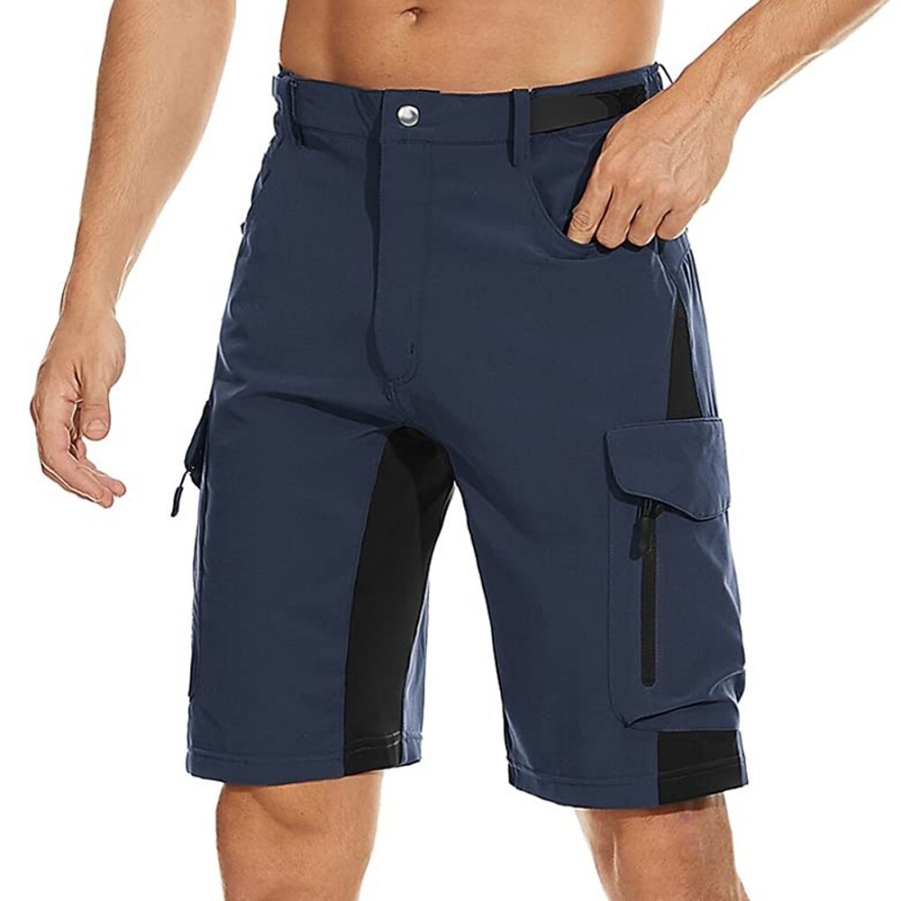 Herren Cargo Shorts Kurze Hosen Camping-Shorts Shorts Kurze Hosen Kurze Hose für Wanderer Elastische Taille Multi Pocket Farbblock Atmungsaktiv tragbar Knielänge Outdoor Casual Campen und Wandern Lightinthebox