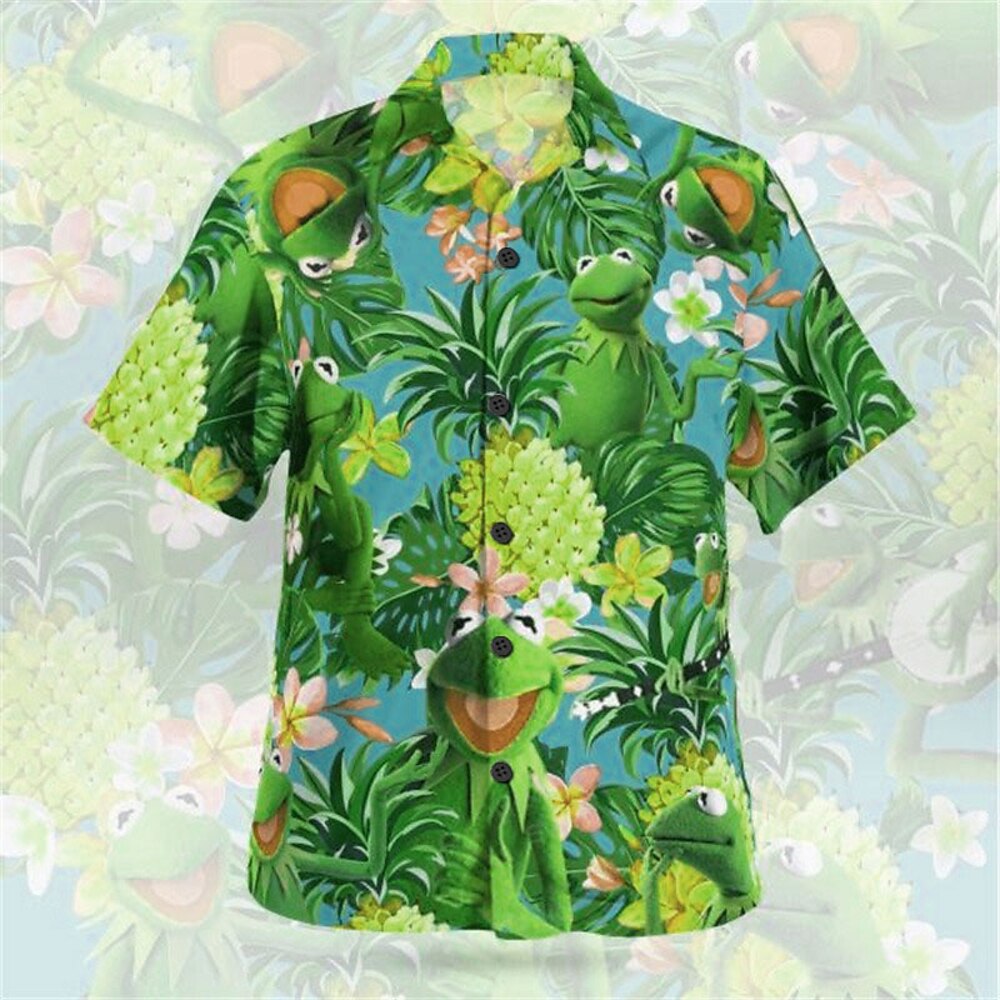 Herren Graphic Ananas Hawaiian Hemd Sommerhemd Hawaiihemd Sommerhemd Kurzarm Hemd Umlegekragen Hawaiianisch Designer Brautkleider schlicht Outdoor Strasse Casual Rot grün Hellgrün Blau Print S M L Lightinthebox