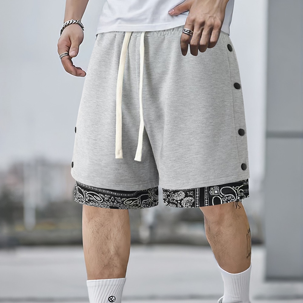 Herren Sweatshorts Kurze Hose Shorts Kurze Hosen Sommer-Shorts Bermudas Patchwork Elastische Taille Seitentaste Glatt Komfort Sport Kurz Outdoor Täglich Laufen Brautkleider schlicht Athleisure Lightinthebox