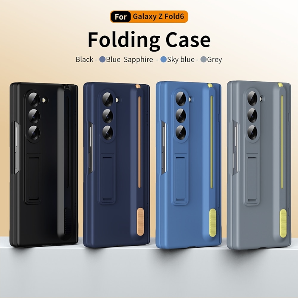 Handy Hülle Handyhüllen Für Samsung Galaxy Z-Falte 6 Z Fold 5 Z Fold 4 Z Fold 3 Rückseite mit Halterung Stoßresistent Retro TPU Silikon Lightinthebox