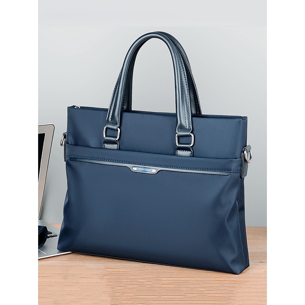 wasserdichte Business-Laptoptasche für Herren, schmale Aktentasche mit mehreren Fächern, professionelle Büro- und Reisetasche Farbe Schwarz Blau Lightinthebox