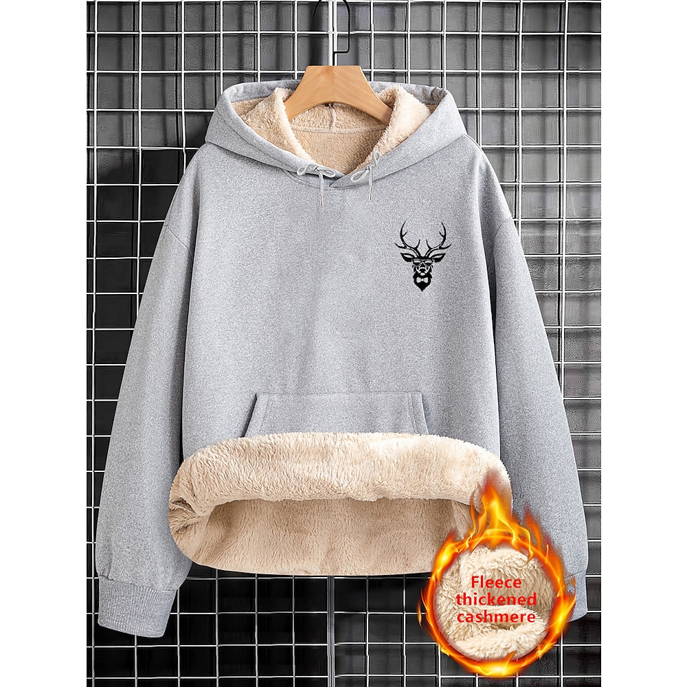 Herren Hoodie Sweatshirt Kapuze Polarvlies Fleece-Hoodie Schwarz Rosa Rote Grün Dunkelgray Mit Kapuze Jeder Bedruckt Vordertasche Sport Natur Täglich Festtage Polyester Strassenmode Brautkleider Lightinthebox