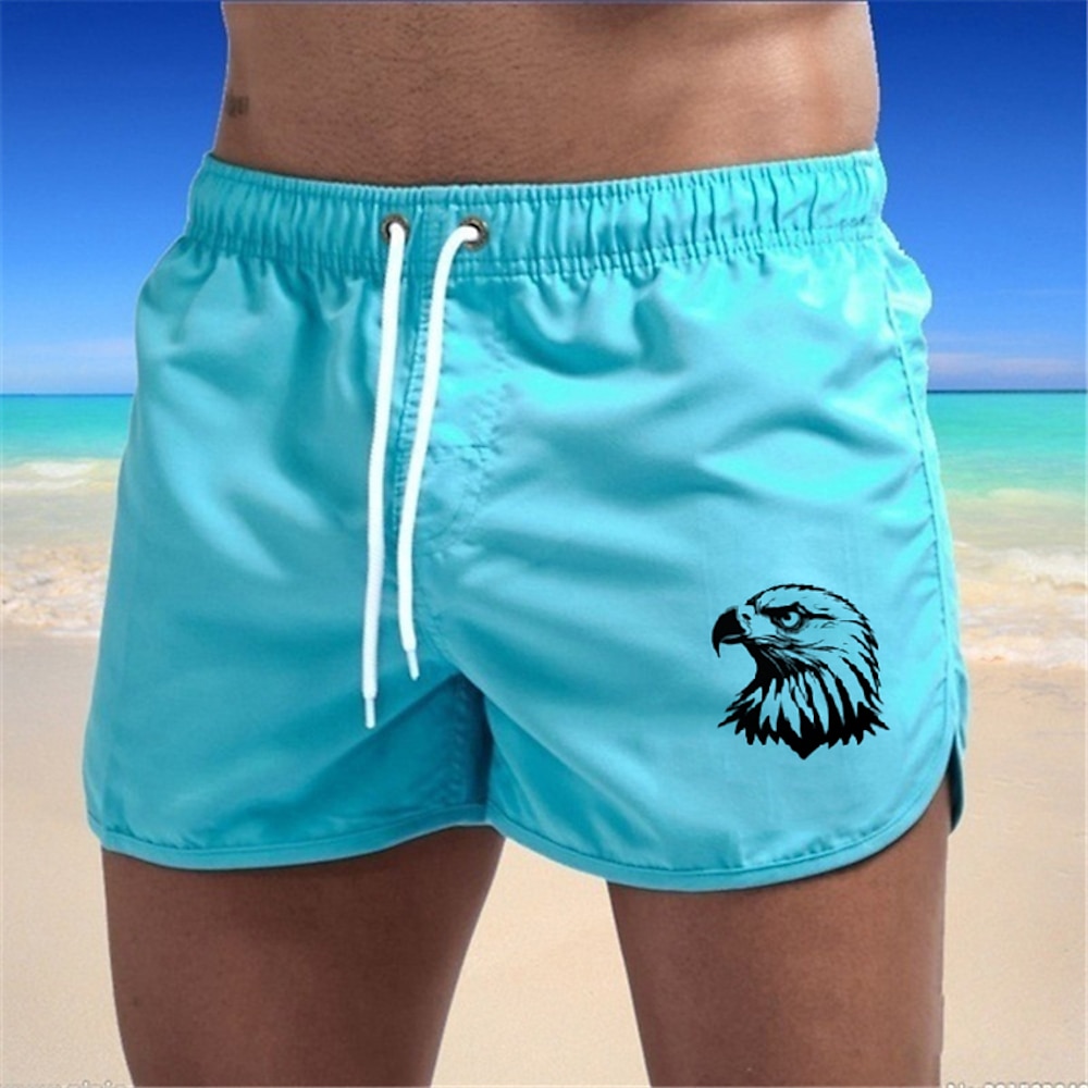 Herren Bademode Surfshorts Badehose Schwimmshorts kurz Surfshorts Badeanzug Kordelzug Schwimmen Surfen Strand Wassersport Bedruckt Sommer Frühling Lightinthebox