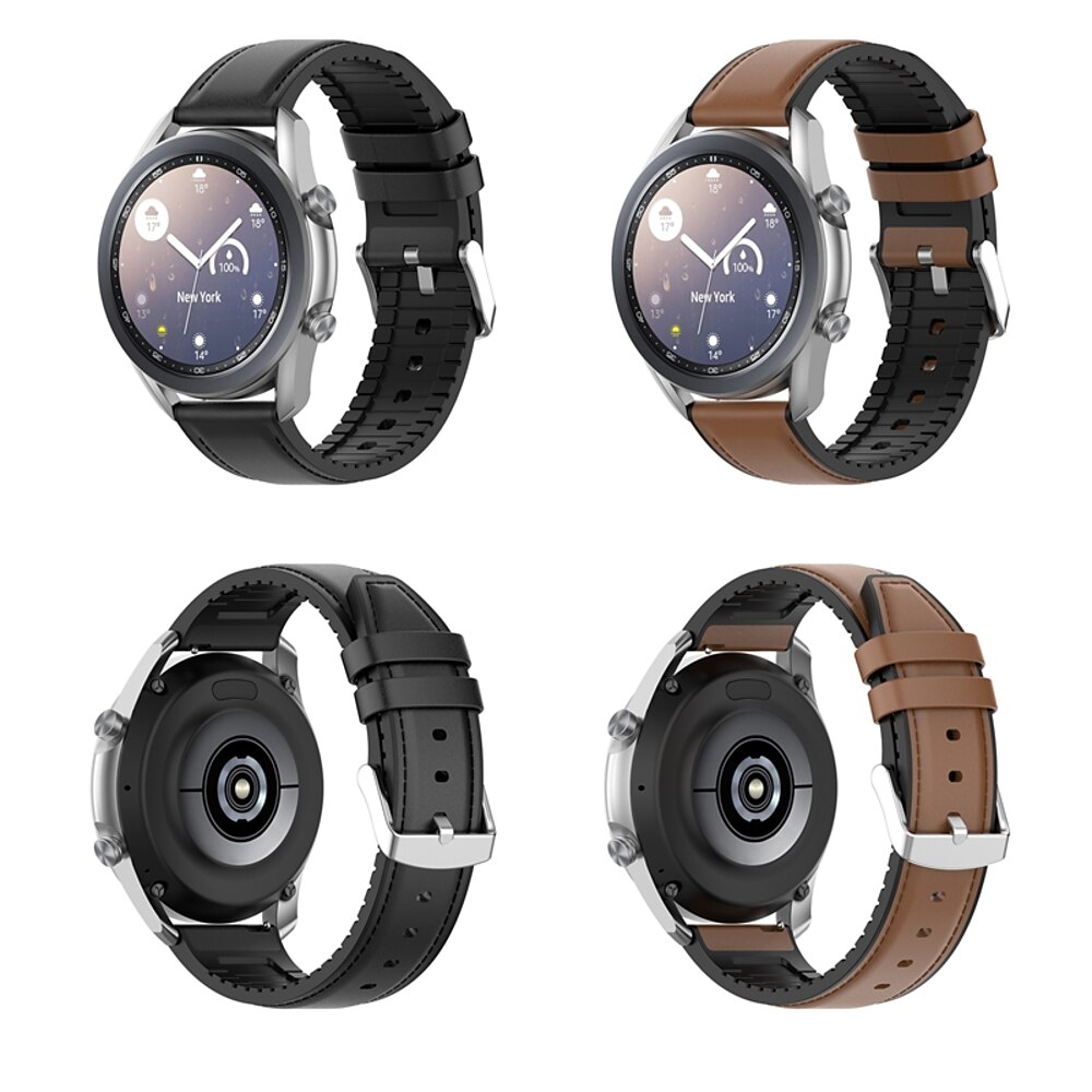 Uhrenarmband für Samsung Galaxy Watch 7/6/5/4 40/44mm, Galaxy Watch 5 Pro 45mm, Galaxy Watch 6/4 Classic 42/46/43/47mm, Watch 3, Active 2, Gear S3 S2 Silikon PU - Leder Ersatz Gurt Verstellbar Lightinthebox