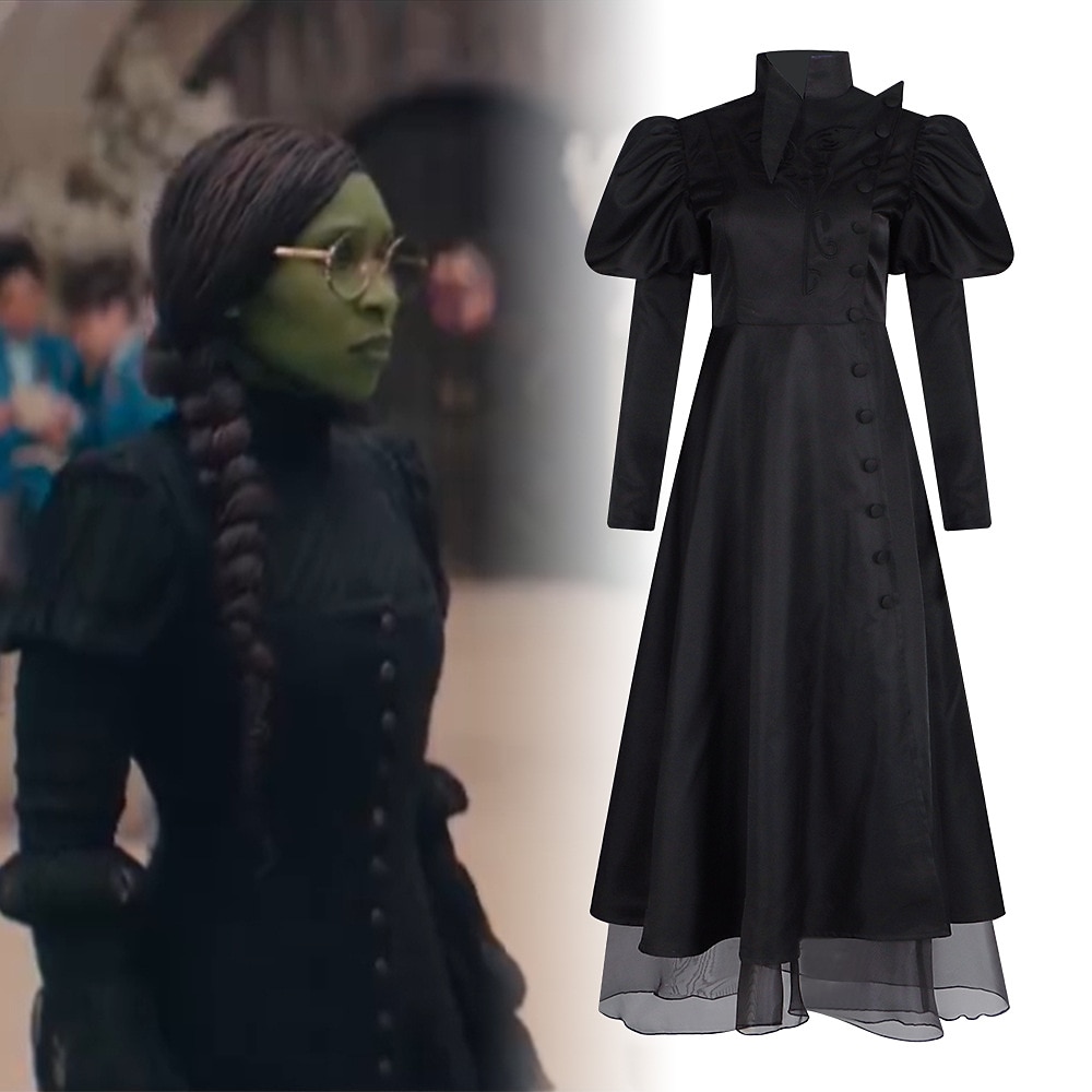 Böse Hexe Fee Elphaba Kleid Austattungen Kostüm Damen Film Cosplay Kostüme zum Thema Film und Fernsehen Halloween Karneval Leistung Party Bühne Lightinthebox