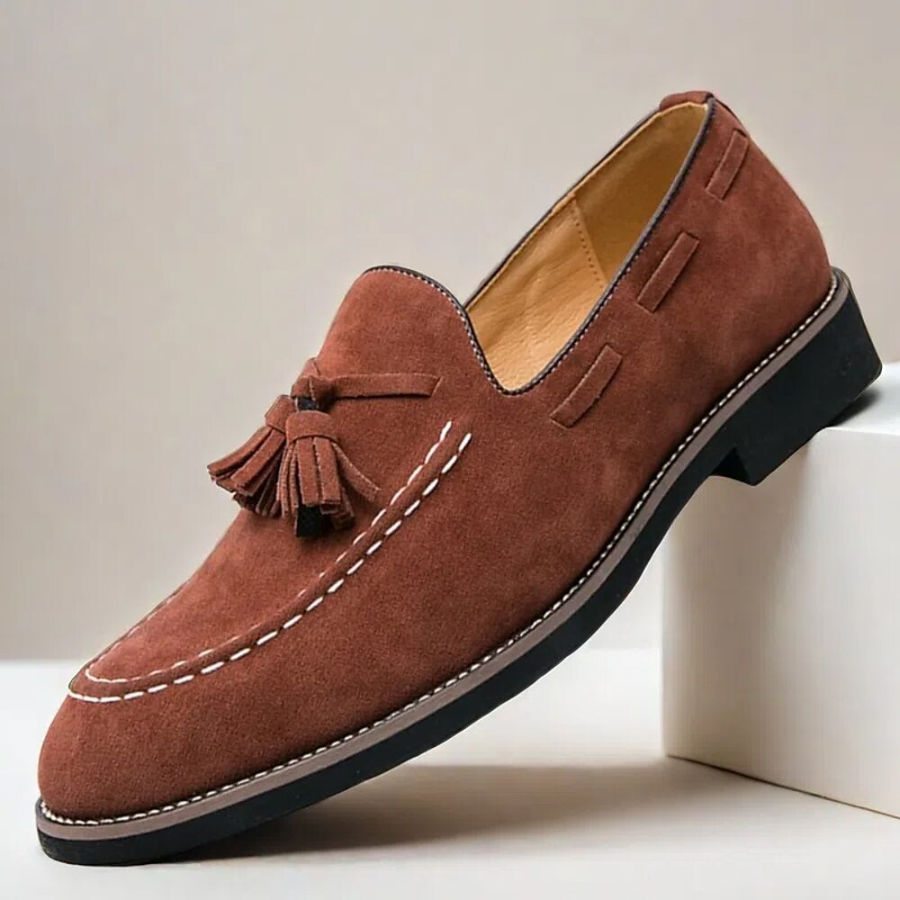 Herren-Loafer aus Wildleder mit Quaste - elegante Schlupfschuhe, bequem und stilvoll, perfekt fürs Business, Freizeitveranstaltungen und formelle Anlässe Lightinthebox