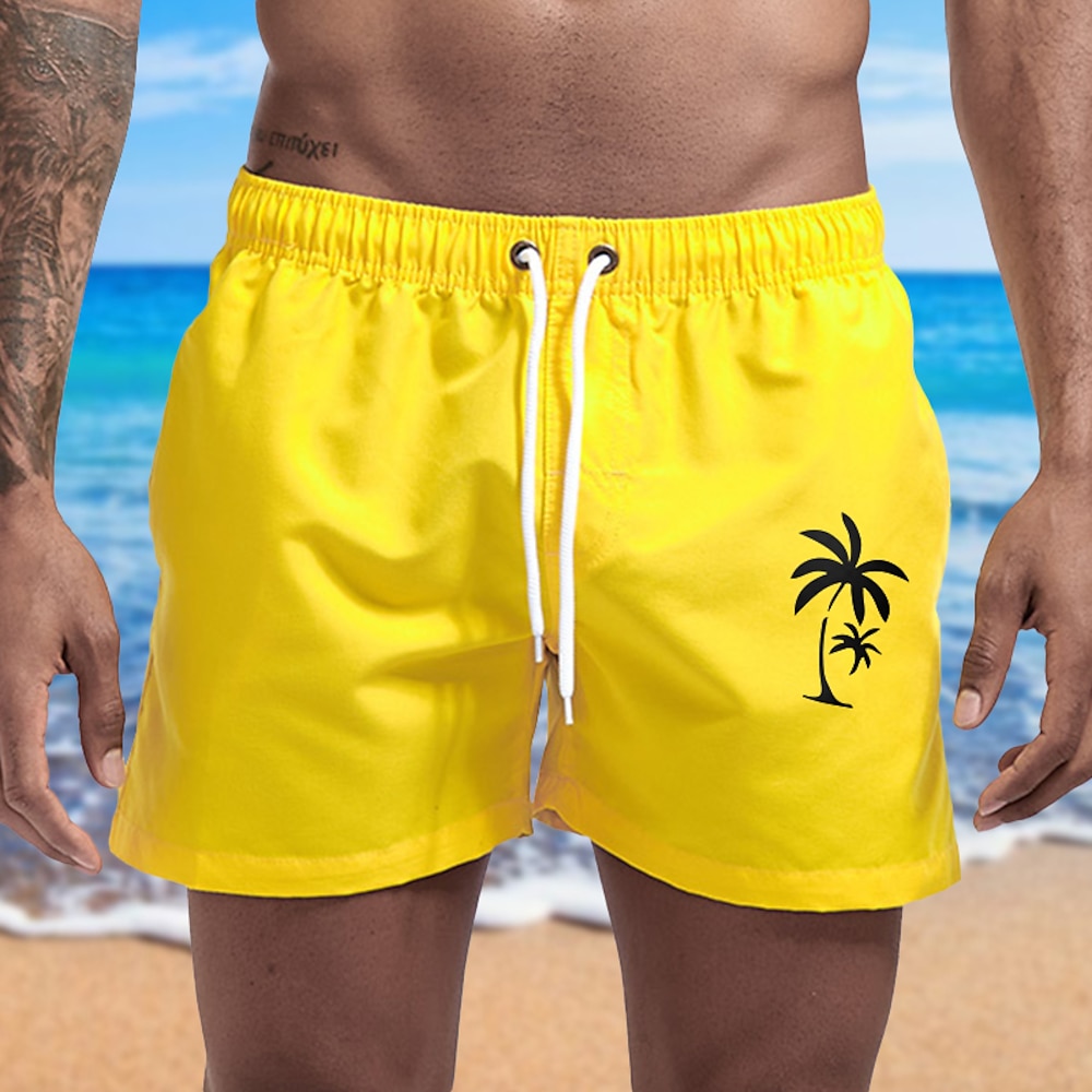 Herren Bademode Surfshorts Badehose Schwimmshorts kurz Surfshorts Badeanzug Kordelzug Mesh-Futter Mit Taschen Schwimmen Surfen Strand Wassersport Bedruckt Sommer Frühling Lightinthebox