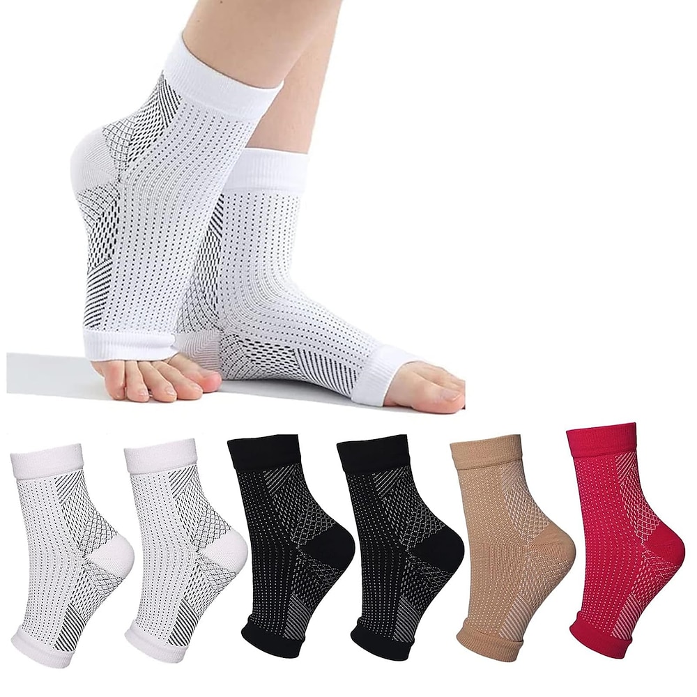 Socken für Frauen lindern Kompressionsstrümpfe bei Neuropathieschmerzen, Knöchelbandage zur Linderung von Schwellungen bei Plantarfasziitis Lightinthebox