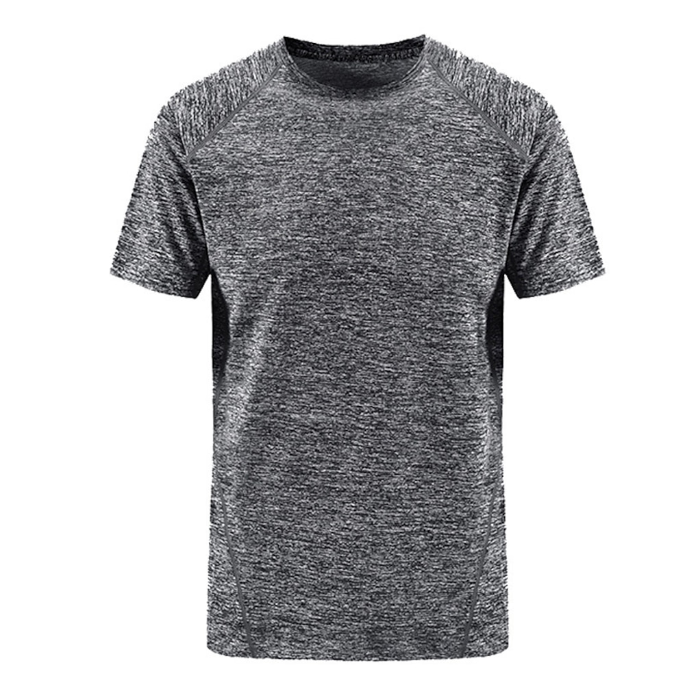 Herren T-Shirt Kurzarm Rundhalsausschnitt T-Shirt Muskel-T-Shirt Kurzarm-Shirt Außen Schnelltrocknend Trainieren Weich Schweißableitend Polyester Burgund Königsblau Dunkelblau Fitnessstudio Klettern Lightinthebox