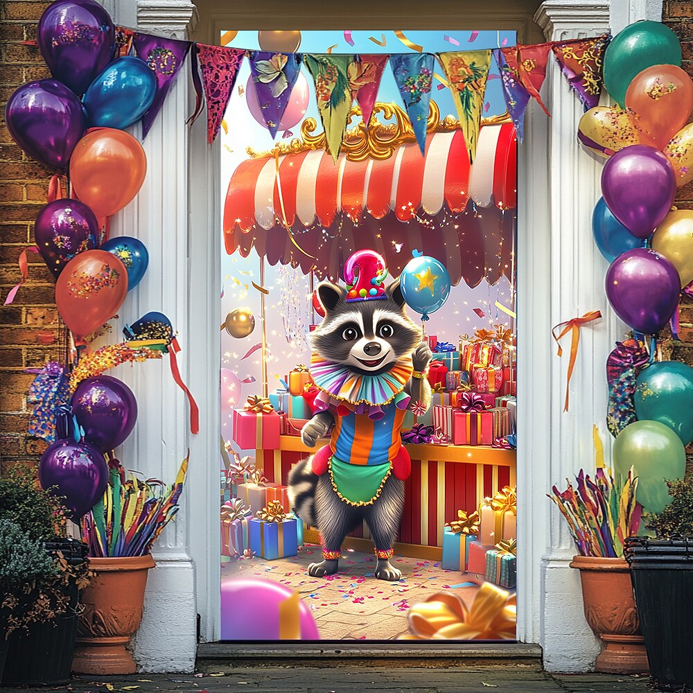 Karneval Mardi Gras Türdekorationen Türbezüge Tür Gobelin Geschenke Türvorhang Dekoration Kulisse Indoor/Outdoor Türbanner für Haustür Bauernhaus Lightinthebox