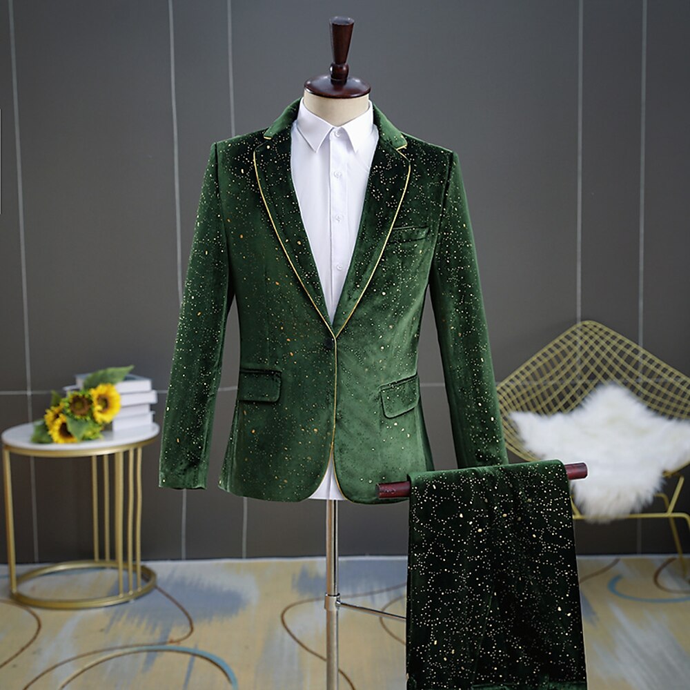 Retro Vintage Brüllen 20s 1920s Austattungen Anzüge Blazer Der große Gatsby Gentleman Herren Maskerade Party Veranstaltung / Fest Erwachsene Mantel Hosen Lightinthebox