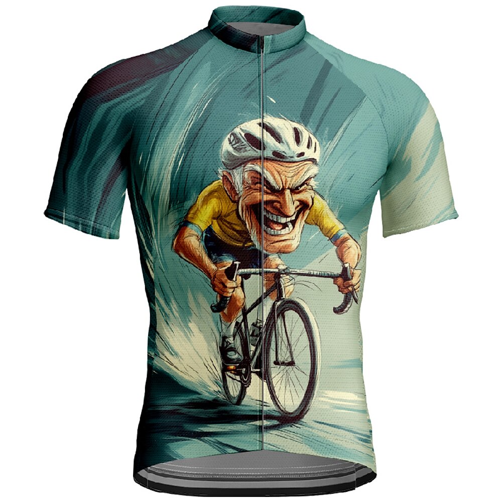 Herren Radtrikot fahrradbekleidung Fahrradtrikot Kurzarm Fahhrad T-Shirt Trikot mit 3 Gesäßtaschen MTB Mountain Atmungsaktiv Schnelltrocknend Anatomisches Design Schweißtransportierend Gelb Lightinthebox