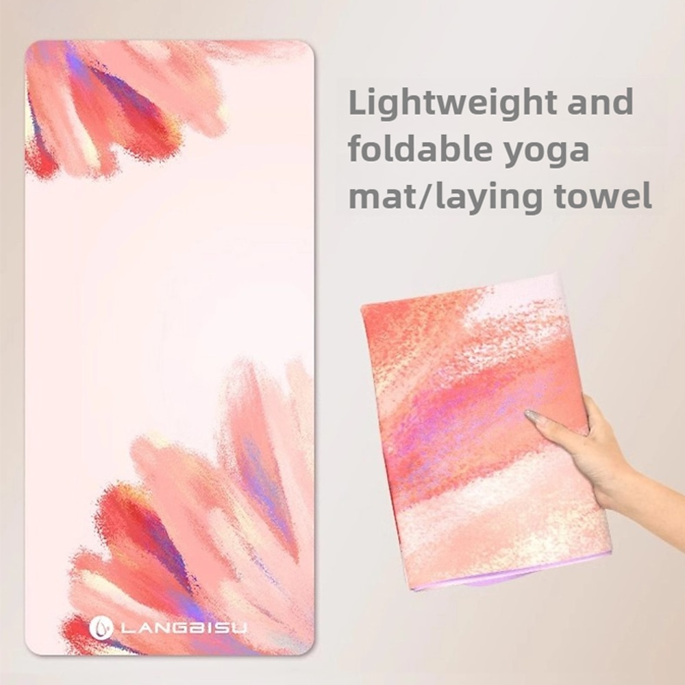 Yogamatte 18361 cm Rutschfest Hohe Dichte Dick Langlebig Kunstlich Veloursleder Griff für Yoga Pilates Bewegung Fitness Gelb Rosa Perlenrosa Lightinthebox