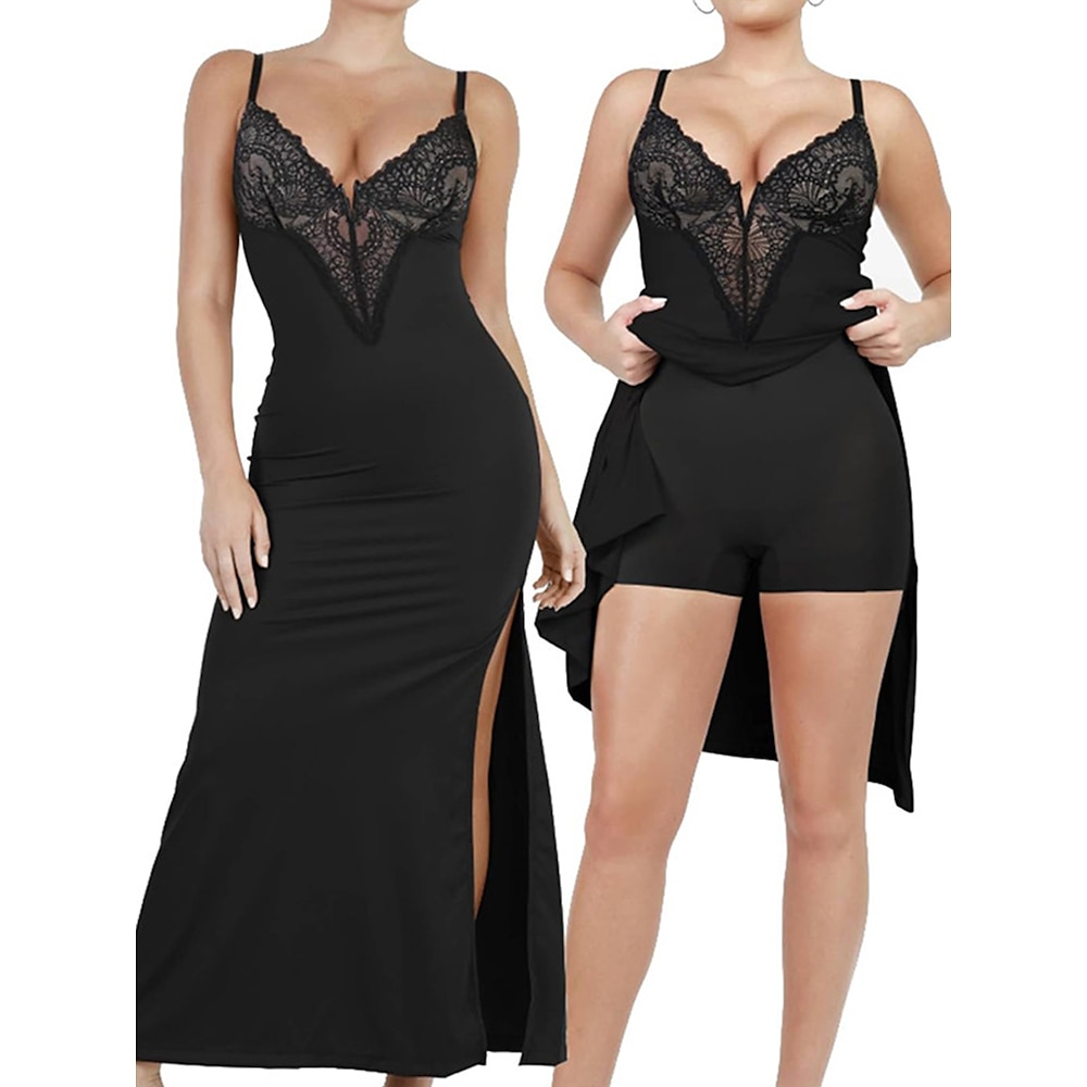 Damen Formwäsche Formwäsche Höschen GitterNightwearNylon Einfarbig Schwarz Frühling Sommer Herbst Winter Lightinthebox