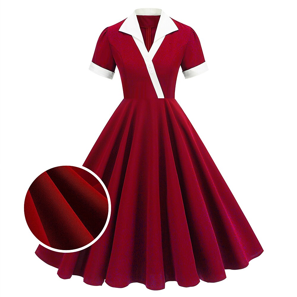 Retro Vintage 1950s Cocktailkleid Kleid Flare-Kleid Damen Maskerade Veranstaltung / Fest Festival Erwachsene Kleid Homecoming-Kleider Lightinthebox