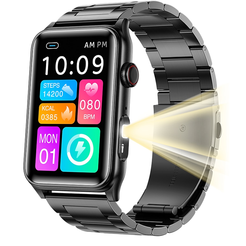 iMosi G50 Smartwatch 1.57 Zoll Smartwatch Fitnessuhr Bluetooth Temperaturüberwachung Schrittzähler Anruferinnerung Kompatibel mit Android iOS Damen Herren Freisprechanlage Wasserdicht Mediensteuerung Lightinthebox