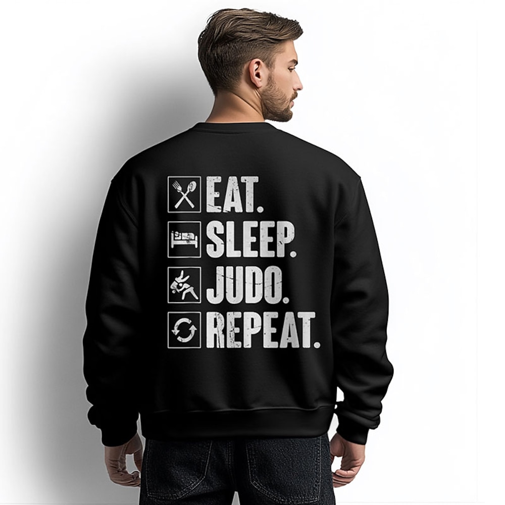 Herren Buchstabe Pullover Sweatshirt Pullover Langarm Sweatshirt Rundhalsausschnitt Freizeit Print Urlaub Strassenmode Frühling Herbst Lightinthebox