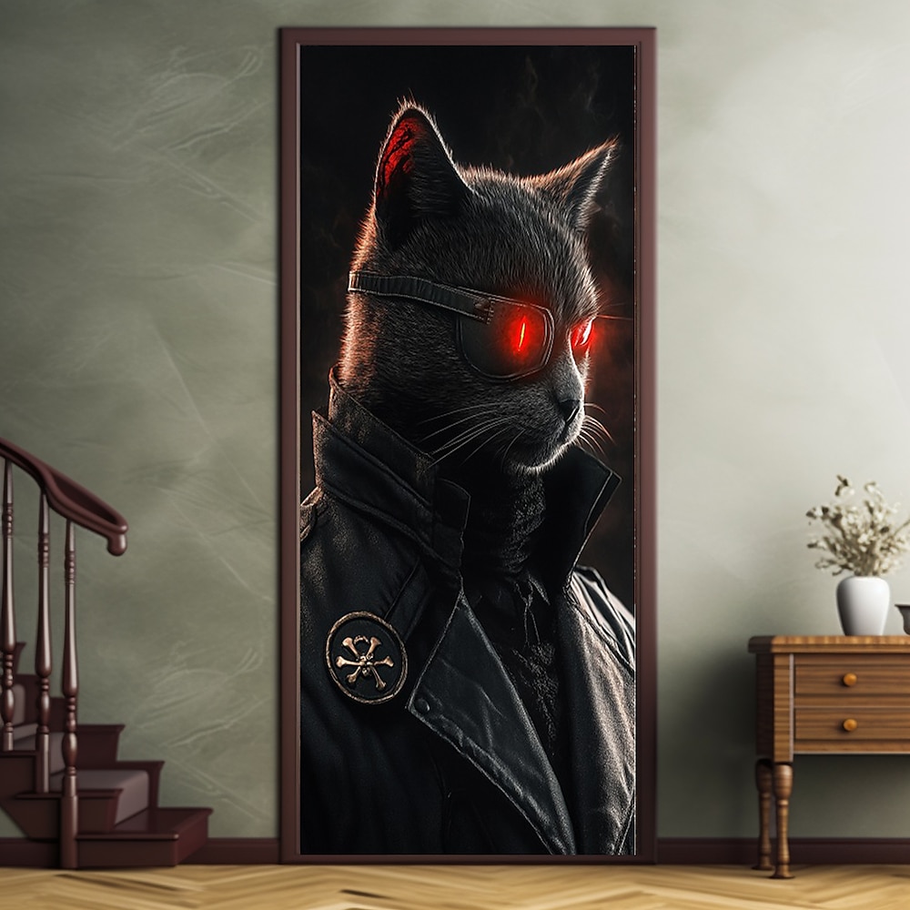 Maske Katze Türdekorationen Türabdeckungen Tier Tür Gobelin Türvorhang Dekoration Hintergrund Indoor/Outdoor Tür Banner für Haustür Bauernhaus Lightinthebox