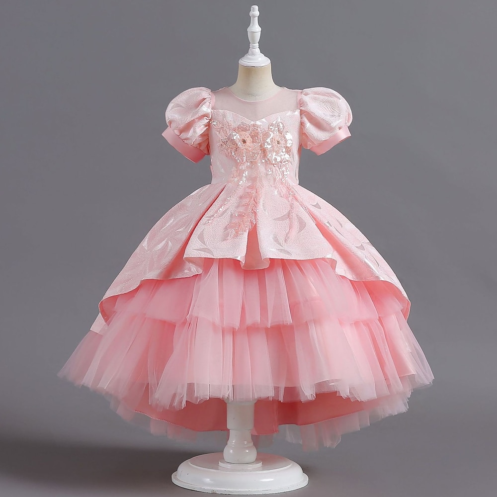 Böse Prinzessin Fee Glinda Kleid Blumenmädchen Kleid Tüll-Kleider Mädchen Film Cosplay Kostüme zum Thema Film und Fernsehen Halloween Karneval Leistung Party Bühne Lightinthebox