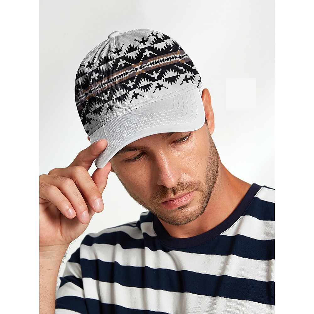 Unisex-Baseballkappe mit Tribal-Print, verstellbares Snapback-Design, leichtes und atmungsaktives Gewebe - ideal für die Freizeit, Outdoor-Aktivitäten und Reisen Lightinthebox