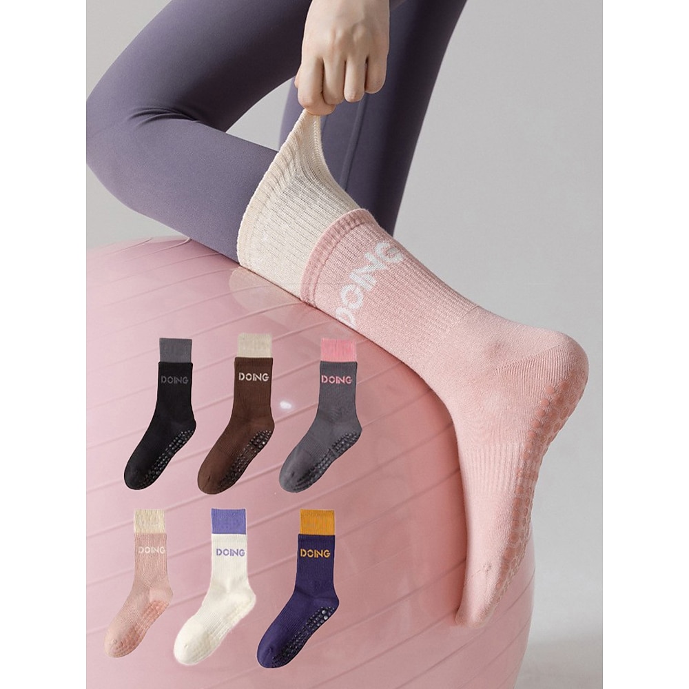 Rutschfeste Thermo-Yogasocken für Damen - weiche Crew-Socken aus Stretch-Strick für Wintersport, Fitness und Indoor-Workouts Lightinthebox