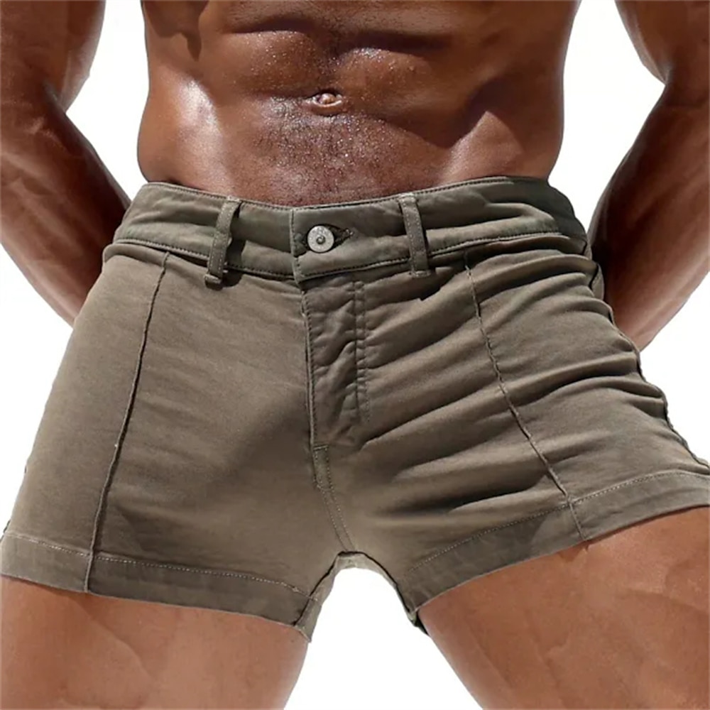 Herren Chino Bermuda Shorts Sommer-Shorts Bermudas Arbeitsshorts Gefaltet Tasche Glatt Komfort Weich Kurz Outdoor Täglich Laufen Sport Modisch Grün Mikro-elastisch Lightinthebox