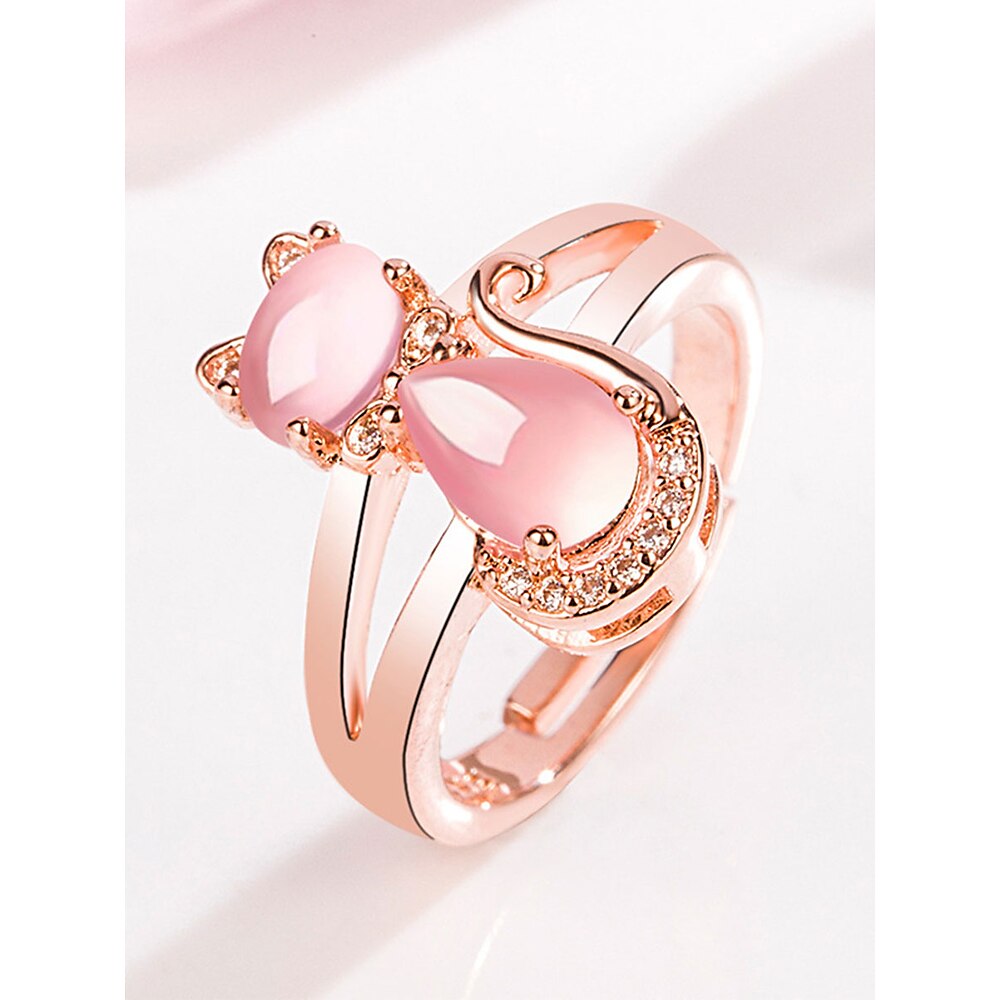 Ring Hochzeit Geometrisch Rosa Kupfer Katze Modisch Kuschelig 1 Stück Lightinthebox