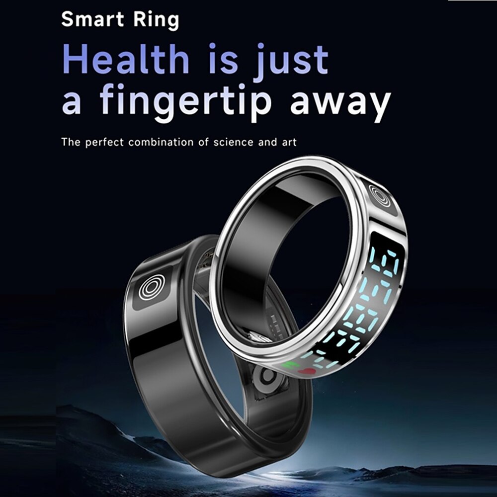 SR08 Titan Smart Health Ring mit Blutsauerstoff-Herz-HRV-Tracking tragbare Geräte elektronischer Ring Lightinthebox