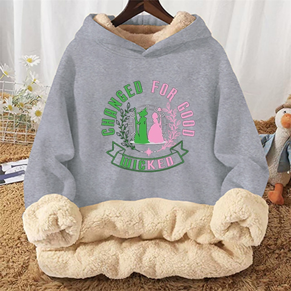 Jungen Mädchen 3D Graphic Buchstabe Kapuzenshirt Langarm Herbst Winter Modisch Basic Polyester kinderkleidung 5-12 Jahre Mit Kapuze Outdoor Casual Täglich Regular Fit Lightinthebox