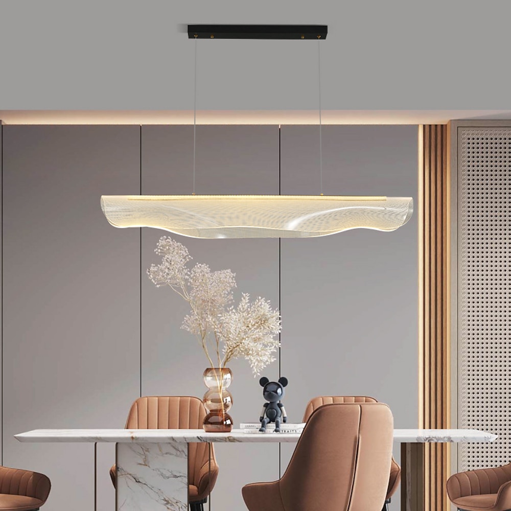 Nordic led decke kronleuchter für esstisch restaurant büro rezeption moderne kreative acryl anhänger lampe innen beleuchtung 220-240v 120cm Lightinthebox