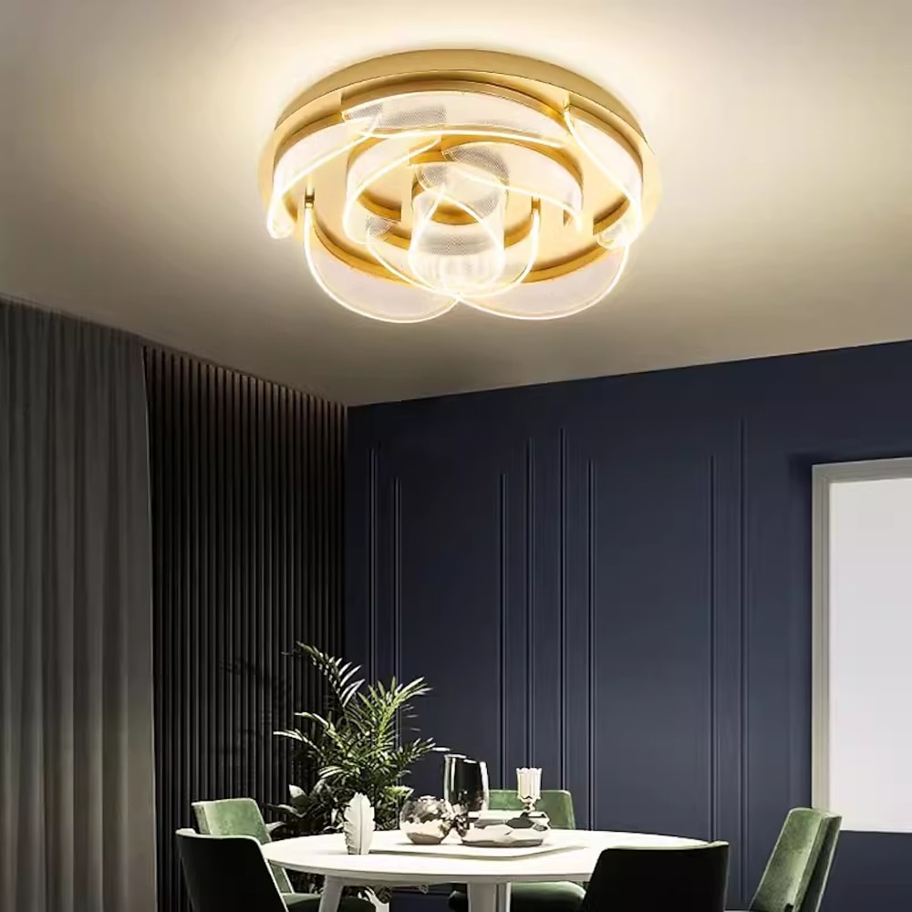 Moderne minimalistische Wohnzimmer Kronleuchter Atmosphäre LED Unterputz Deckenleuchte nordischen Luxus Restaurant Halle Gold Kronleuchter 110-240v Lightinthebox