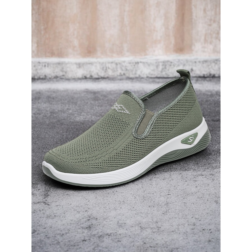 Bequeme grüne Slip-On-Sneaker für Damen - perfekt für Sport, Freizeitausflüge oder Wochenendausflüge Lightinthebox