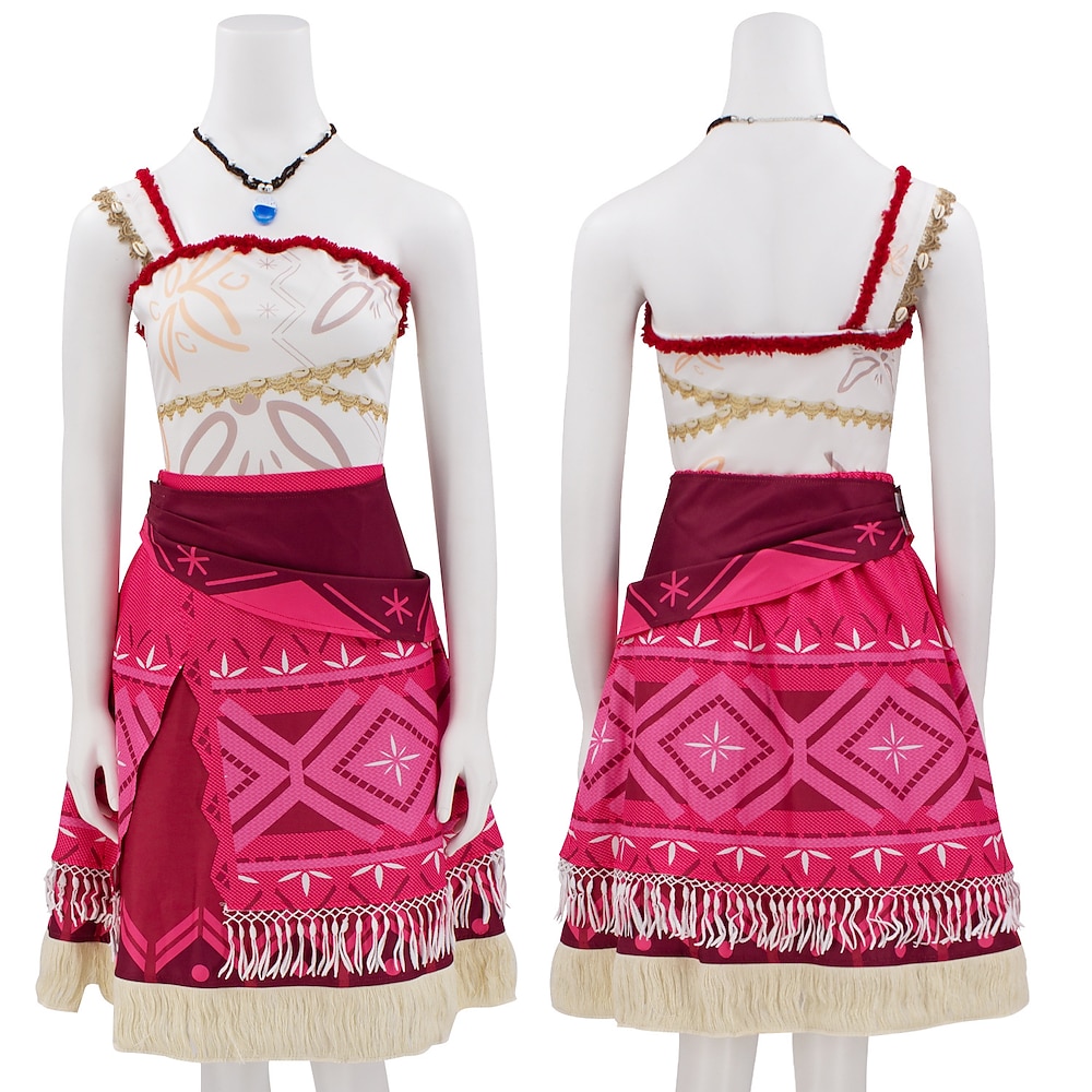 Moana Prinzessin Moana Kleid Halskette Kostüm Damen Film Cosplay Kostüme zum Thema Film und Fernsehen Halloween Karneval Leistung Party Strand Lightinthebox