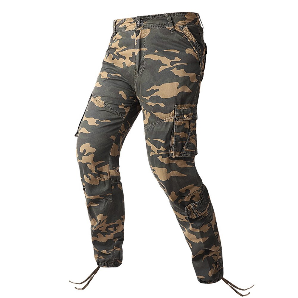 Herren Cargohose Cargohosen Cargohose Wanderhose Camo-Hosen Multi Pocket Gerade geschnitten Glatt Feuchtigkeitsableitung tragbar In voller Länge Outdoor Täglich Campen und Wandern Modisch Strassenmode Lightinthebox