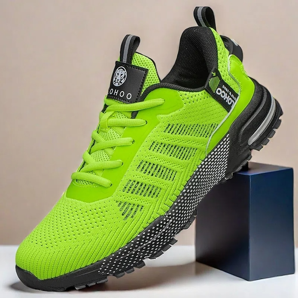 Leichte, atmungsaktive Laufsneaker für Herren - neongrüne Sportschuhe für Sport und Outdoor-Workouts Lightinthebox