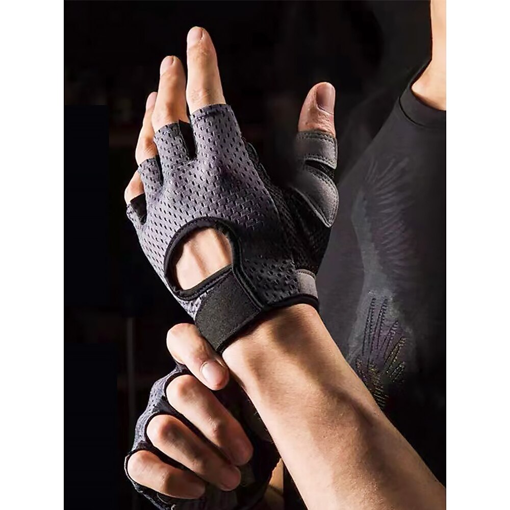 atmungsaktive Halbfinger-Fahrradhandschuhe mit Anti-Rutsch-Griff - leichte und gepolsterte Sporthandschuhe für Männer und Frauen, perfekt zum Radfahren, Training im Fitnessstudio und für Outdoor-Aktivitäten Lightinthebox