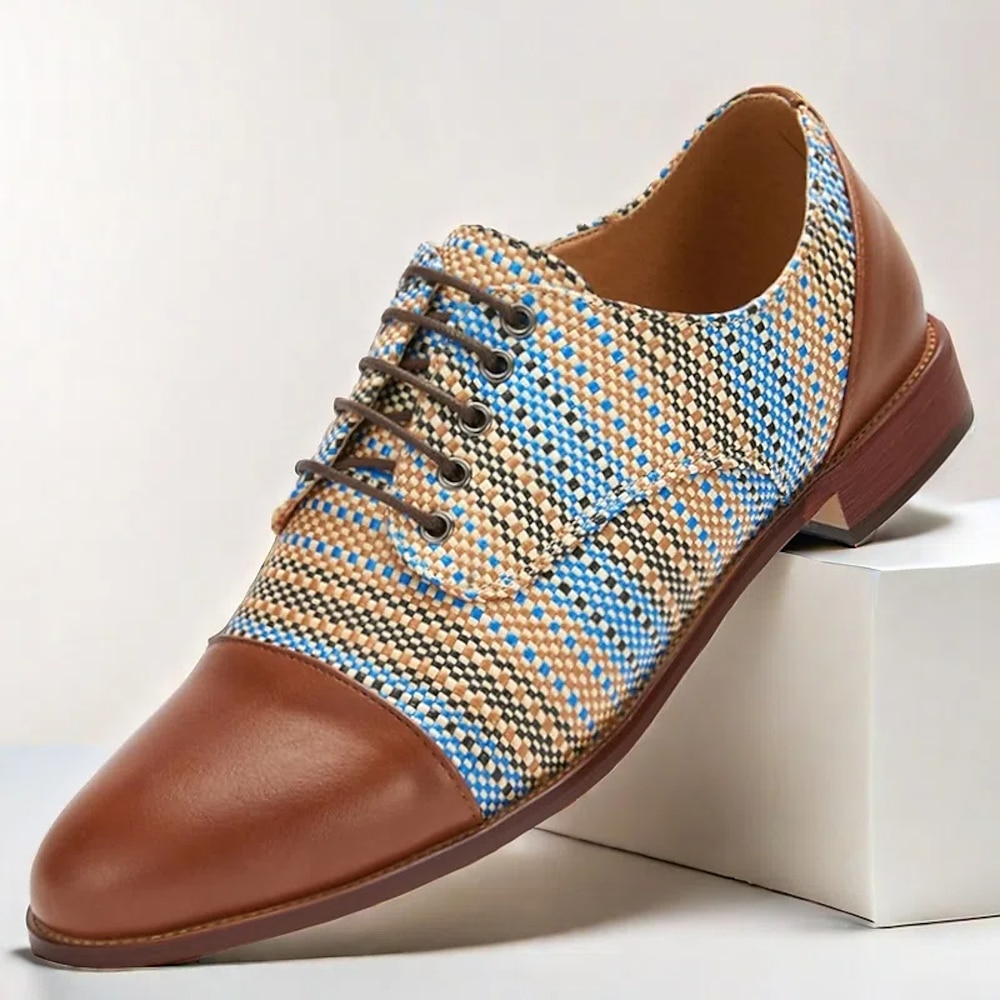 Oxford-Schuhe für Herren aus Kunstleder und gewebtem Nylon - stilvoll, leicht, atmungsaktiv, perfekt für formelle Anlässe und legere Business-Kleidung Lightinthebox