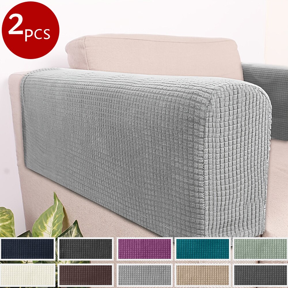 2er Pack Sesselschoner Schonbezüge Stretch Sofa Schonbezüge für Armlehnen Lightinthebox