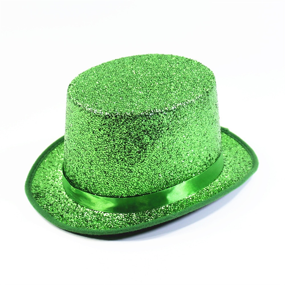 Herren Sonnenhut Partyhut Silbergrau Schwarz Polyester Pailletten Modisch Brautkleider schlicht Täglich St. Patrick Day Feste Farbe Sonnenschutz Atmungsaktiv Lightinthebox