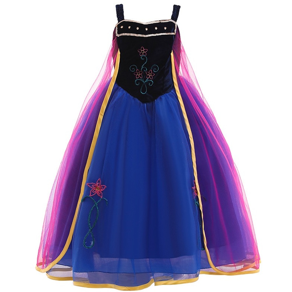 Frozen Prinzessin Anna Kleid Kostüm Blumenmädchen Kleid Mädchen Film Cosplay Kostüme zum Thema Film und Fernsehen Karneval Welttag des Buches Leistung Party / Abend Lightinthebox