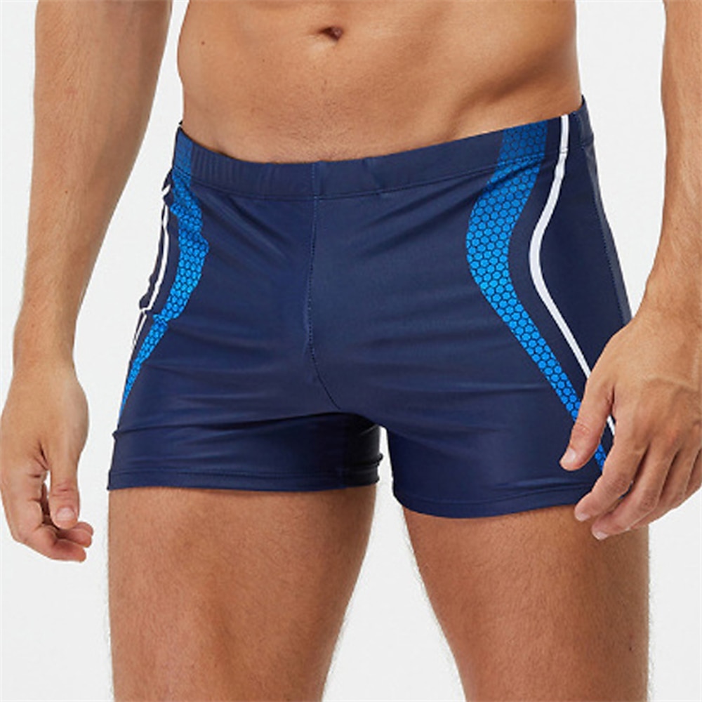 Herren Bademode Surfshorts Badehose Schwimmshorts kurz Bademode Unten Schwimmen Surfen Strand Wassersport Patchwork Sommer Frühling Lightinthebox