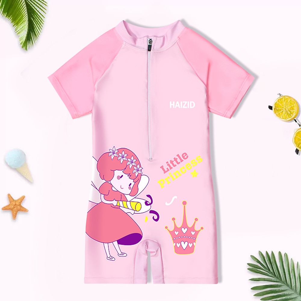 kinderkleidung Mädchen Badeanzug Outdoor Graphic Urlaub Badeanzüge 4 Jahre Sommer Rosa Blau Purpur Lightinthebox