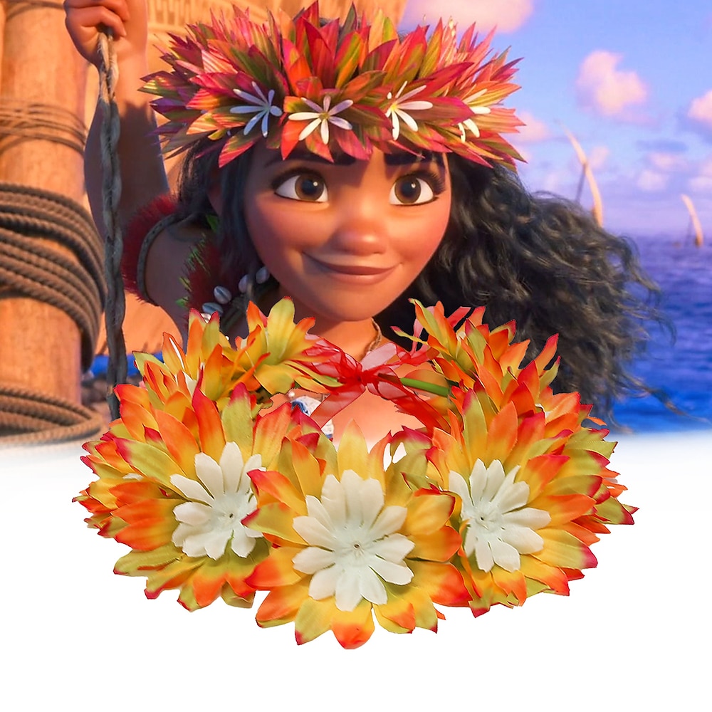 Moana Prinzessin Moana Accessoires Kranz Blumenkrone Damen Film Cosplay Cosplay Karneval Kindertag Welttag des Buches Party Geburtstag Strand Lightinthebox