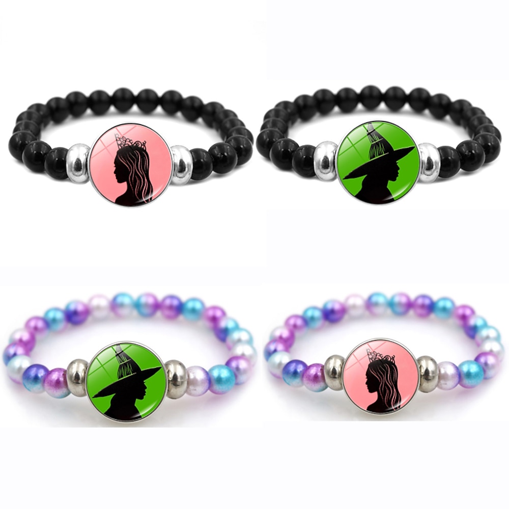 Elphaba Galinda Freundschaftsarmbänder Film-Merch Hut-Krone aus Naturstein Beste Freundin BFF Armbänder Schmuck Weihnachten Valentinstag Geschenke für Fans Freunde Partydekorationen Lightinthebox