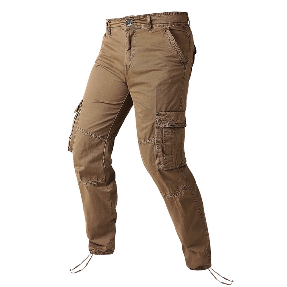 Herren Cargohose Cargohosen Cargohose Multi Pocket Gerade geschnitten Glatt Feuchtigkeitsableitung tragbar In voller Länge Outdoor Täglich Campen und Wandern Modisch Strassenmode Schwarz Blau Lightinthebox